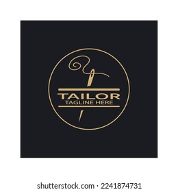 tailor logo icon illustration template combination of buttons for clothes, thread and sewing machine, for clothing product design, convection companies, fashion in vector form