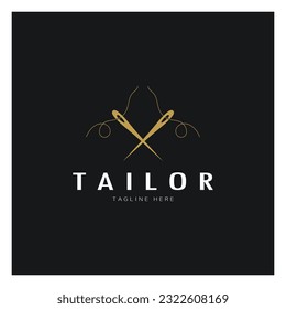 tailor logo icon illustration template combination of buttons for clothes, thread and sewing machine, for clothing product design, convection companies, fashion in vector form