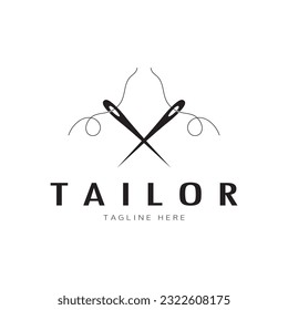 tailor logo icon illustration template combination of buttons for clothes, thread and sewing machine, for clothing product design, convection companies, fashion in vector form