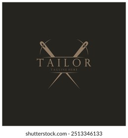 tailor logo icon illustration template combination of buttons for clothes, thread and sewing machine, for clothing product design, convection companies, fashion in vector form