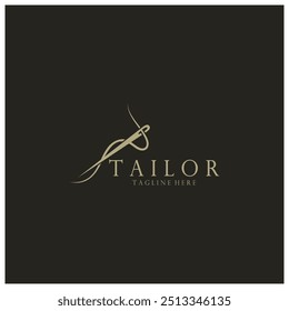 tailor logo icon illustration template combination of buttons for clothes, thread and sewing machine, for clothing product design, convection companies, fashion in vector form