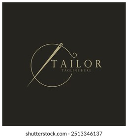 maßgeschneidertes Logo Symbol Illustration Template Kombination von Knöpfen für Kleidung, Faden und Nähmaschine, für Bekleidung Produktdesign, Konvektionsfirmen, Mode in Vektorform