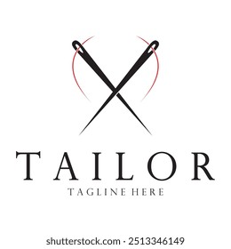 tailor logo icon illustration template combination of buttons for clothes, thread and sewing machine, for clothing product design, convection companies, fashion in vector form