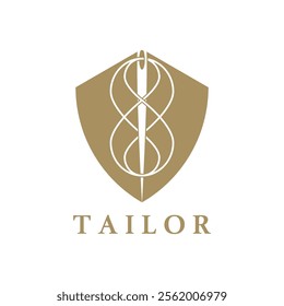 Tailor logo icon illustration template combination of buttons for clothes, thread and sewing machine, for clothing product design, convection companies, fashion in vector form