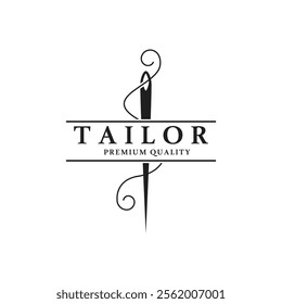 Tailor logo icon illustration template combination of buttons for clothes, thread and sewing machine, for clothing product design, convection companies, fashion in vector form