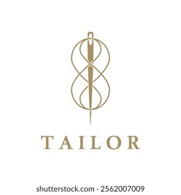 Tailor logo icon illustration template combination of buttons for clothes, thread and sewing machine, for clothing product design, convection companies, fashion in vector form