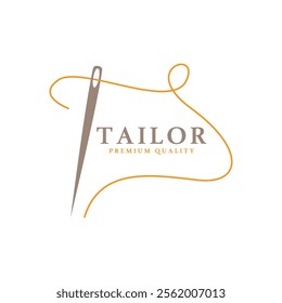 Tailor logo icon illustration template combination of buttons for clothes, thread and sewing machine, for clothing product design, convection companies, fashion in vector form