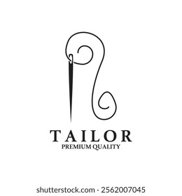 Tailor logo icon illustration template combination of buttons for clothes, thread and sewing machine, for clothing product design, convection companies, fashion in vector form