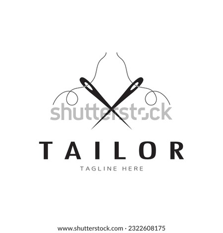 tailor logo icon illustration template combination of buttons for clothes, thread and sewing machine, for clothing product design, convection companies, fashion in vector form