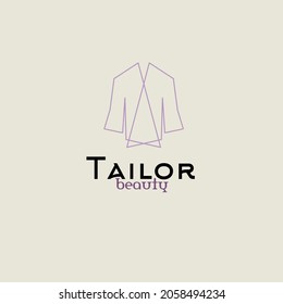 tailor logo or shirt maker with modern minimalist logo style