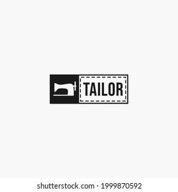 Tailor logo vector illustration design. sewing machine logo concept