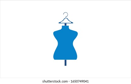 Vektorillustration für Schneidermannequin mit flachem Symbol