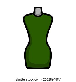 Icono del maniquí sastre. Contorno de negrita editable con diseño de relleno de color. Ilustración vectorial.