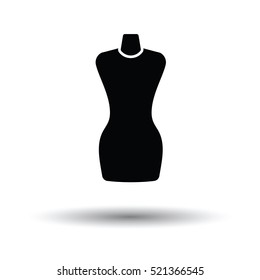 Tailor mannequin icon. White background with shadow design. Vector illustration.