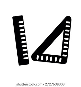 Icono plano de la herramienta de medición a medida. Gráfico de Vector, no Inteligencia Artificial, ilustración de logotipo. Diseño de Vector reemplazable.