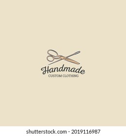 tailor mode logo vintage retro vector