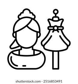 Tailor Outline Icon, Vector illustration