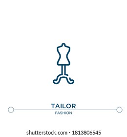 tailor outline vector icon. simple element illustration. tailor outline icon from editable fashion concept. can be used for web and mobile
