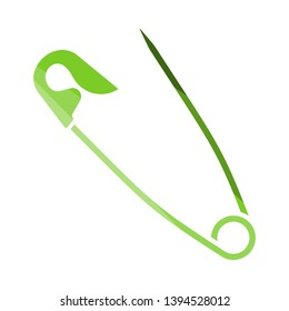 Icono del pin de seguridad adaptable. Diseño de la escalera de color plana. Ilustración vectorial.