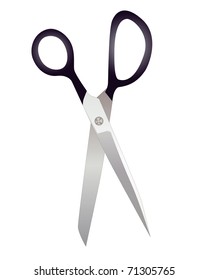 tailor scissors on a white background