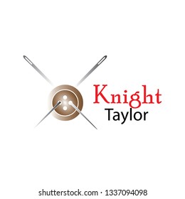 tailor, sewing button logo