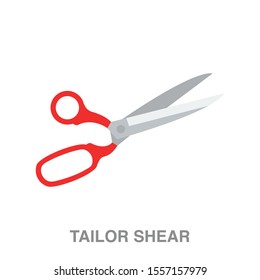 Tailor shear flat icon on white transparent background. You can be used tailor shear icon for several purposes.