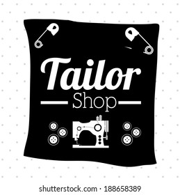 Tailor shop design over white background, vector illustration