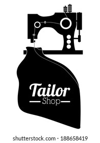 Tailor shop design over white background, vector illustration