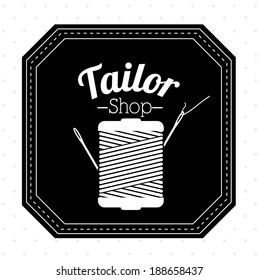 Tailor shop design over white background, vector illustration