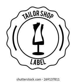 Tailor Shop design over white background, vector illustration