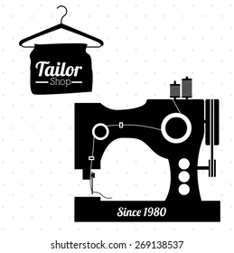 Tailor Shop design over white background, vector illustration