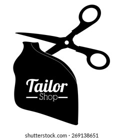 Tailor Shop design over white background, vector illustration