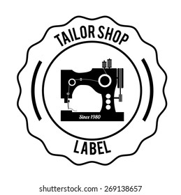 Tailor Shop design over white background, vector illustration