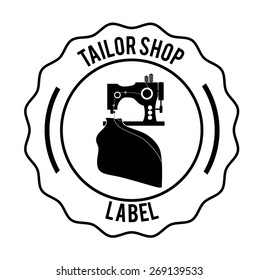 Tailor Shop design over white background, vector illustration