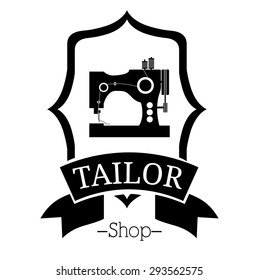 Tailor shop digital design, vector illustration eps 10