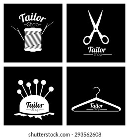 Tailor shop digital design, vector illustration eps 10