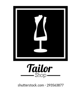 Tailor shop digital design, vector illustration eps 10