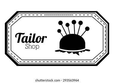 Tailor shop digital design, vector illustration eps 10
