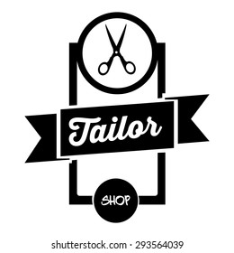 Tailor shop digital design, vector illustration eps 10