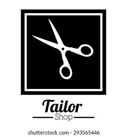 Tailor shop digital design, vector illustration eps 10