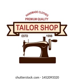 Tailor Shop Emblem Template Design Element Stock Vector (Royalty Free ...