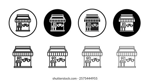 Tailor shop icon Thin line art collection