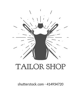 Tailor shop label badge