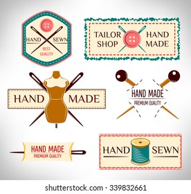 Tailor Shop, Sewing Kit. Colored Set