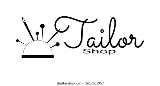 Tailor Shop.design, idea, concept, logo, icon isolated on white background. Vector illustration