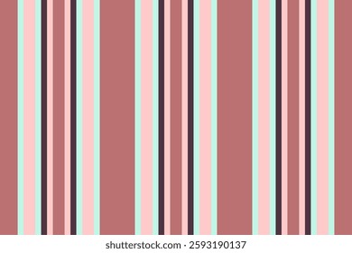 Tailor stripe textile background, graphical vector vertical fabric. Shop seamless pattern texture lines in light and red colors palette.