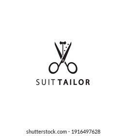 Tailor Suit Logo Design Vector Illustration Stock Vector (royalty Free 