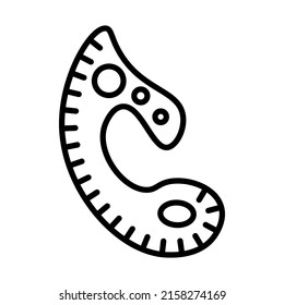 Tailor Templet Symbol. Feines Rahmendesign mit bearbeitbarer Hubbreite. Vektorgrafik.