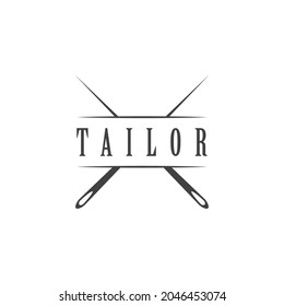 Tailor or textile logo vector flat design