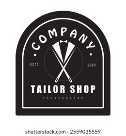 Tailor or textile logo vector flat design